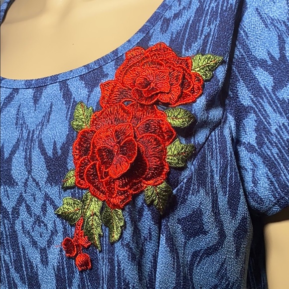 Banabee XL blue flower tee - Picture 3 of 7